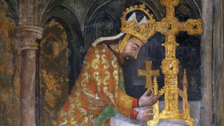 Karel IV. na obrazu ostatkové scény z kaple sv. Kateřiny (cca 1360)