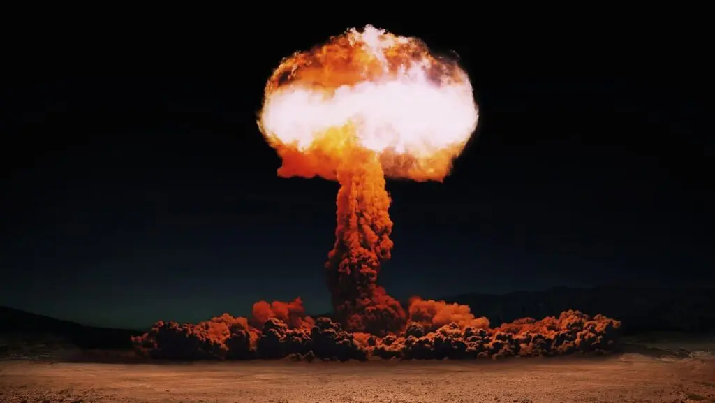 Výbuch atomové bomby - ilustrace