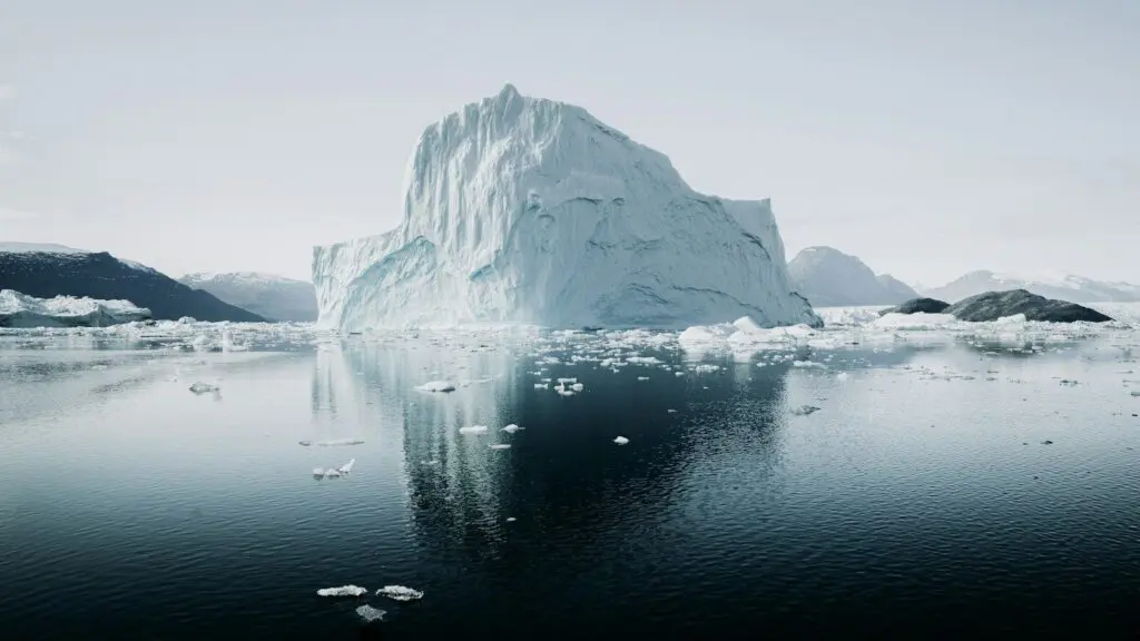 ice berg beside river