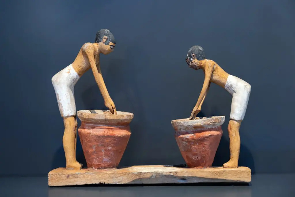 Staří Egypťané připravují jídlo - muzeum v Káhiře