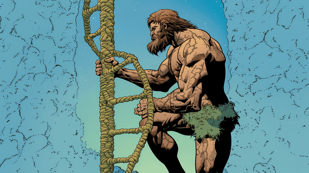 ai generated, brain, dna, helix, articles, heritage, spiral, molecule, chromosome, gene, genetic, research, science, neurons, psychology, lineage, genealogy, genome, snp, single nucleotide polymorphism, nucleotide, history, historical, neanderthal, denisovan