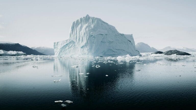 ice berg beside river
