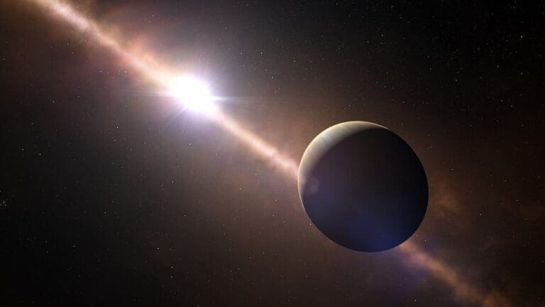 Umělecké zobrazení exoplanety Beta Pictoris b