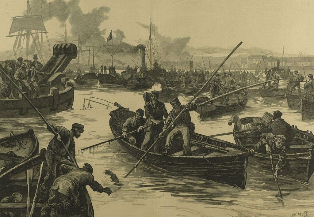 Ilustrace Neštěstí na Temži v The Illustrated London News, 14. září 1878